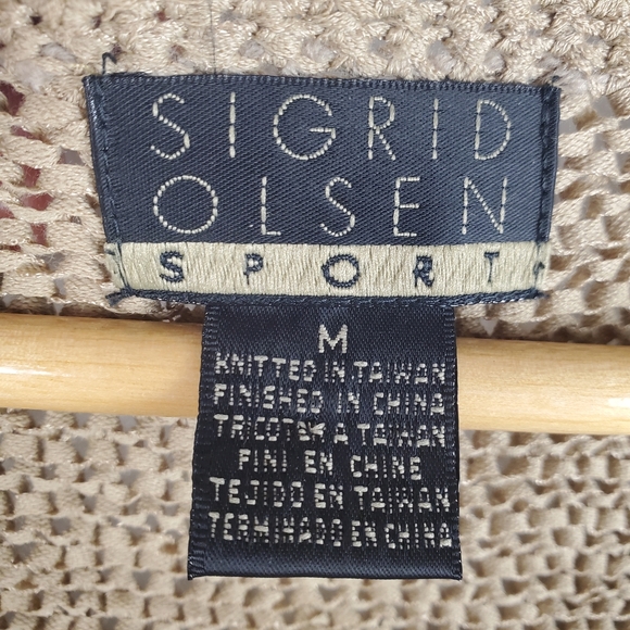Sigrid Olsen Women's Brown Cardigan Sweater. MED. - Picture 2 of 9